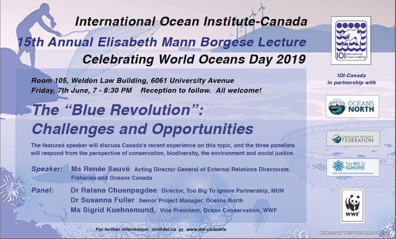 2019 poster: Elisabeth Mann Borgese Ocean Lecture