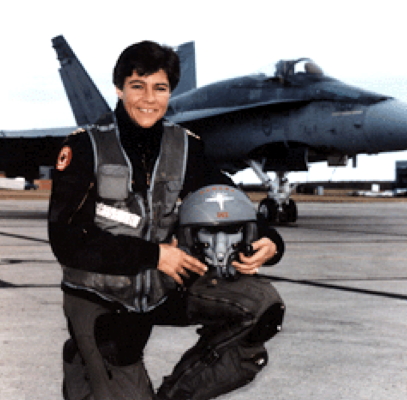 Major Dee Brasseur and supersonic CF-18 “Hornet”