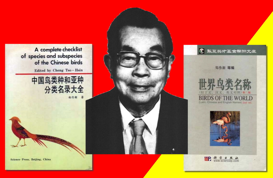 Ornithologist Tso-hsin Cheng with two of his many publications.