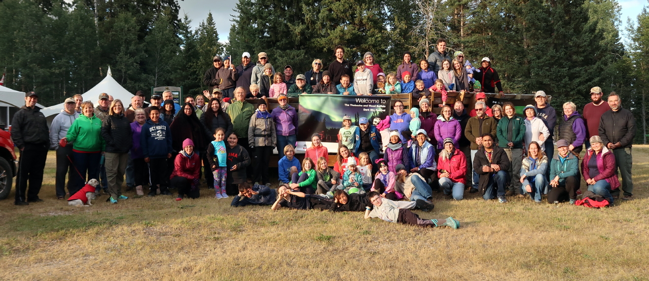 Participants, staff + guest speakers 2018 Dark Sky Festival at Pine Lake in WBNP