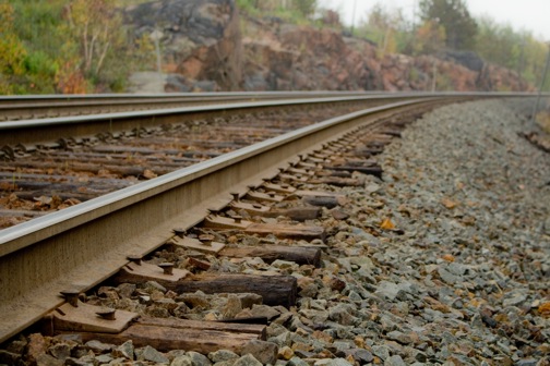 Image of a railroad from a low angle
