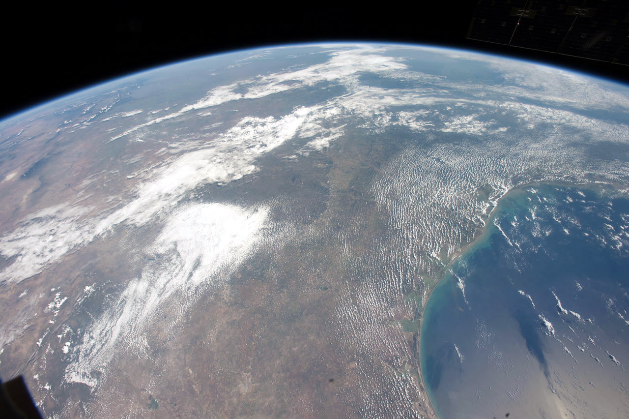 Image of Texas gulf from space