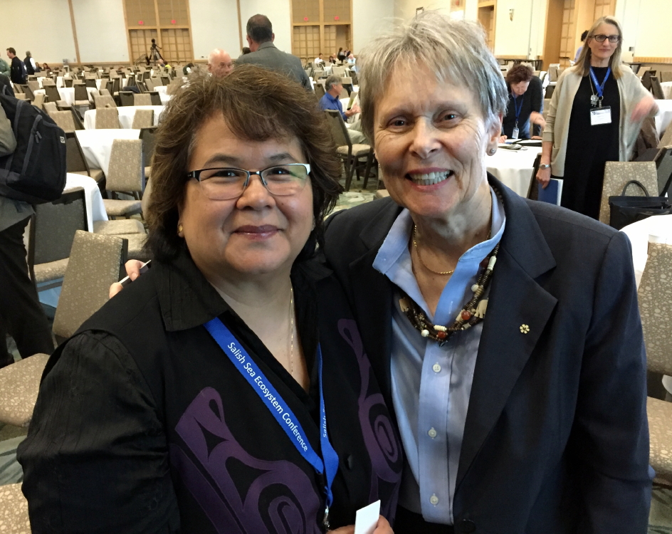 Carleen Thomas, Manager of Inter-Governmental Relations, Tsleil-Waututh Nation with Dr Roberta Bondar