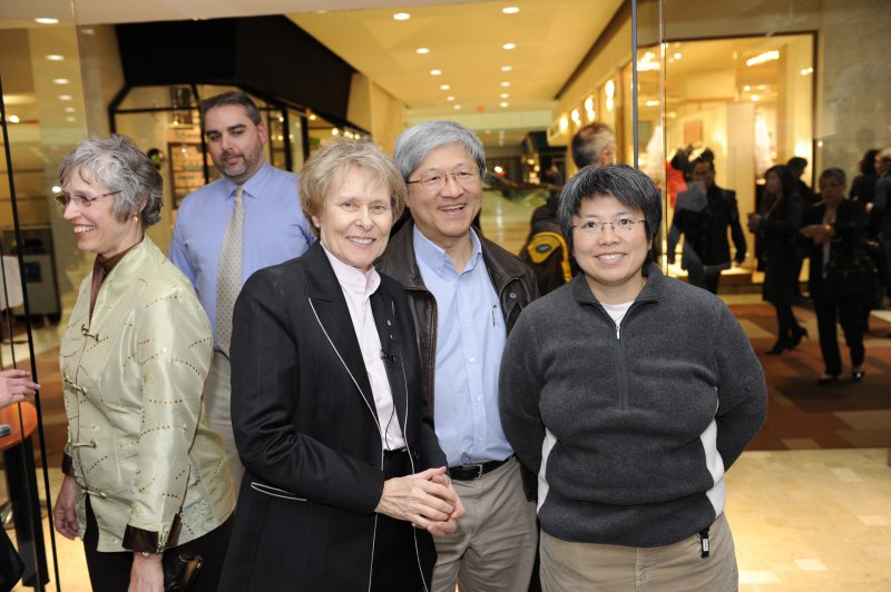 Dr Roberta Bondar with Darwin Tsai and Dr Rose Kung