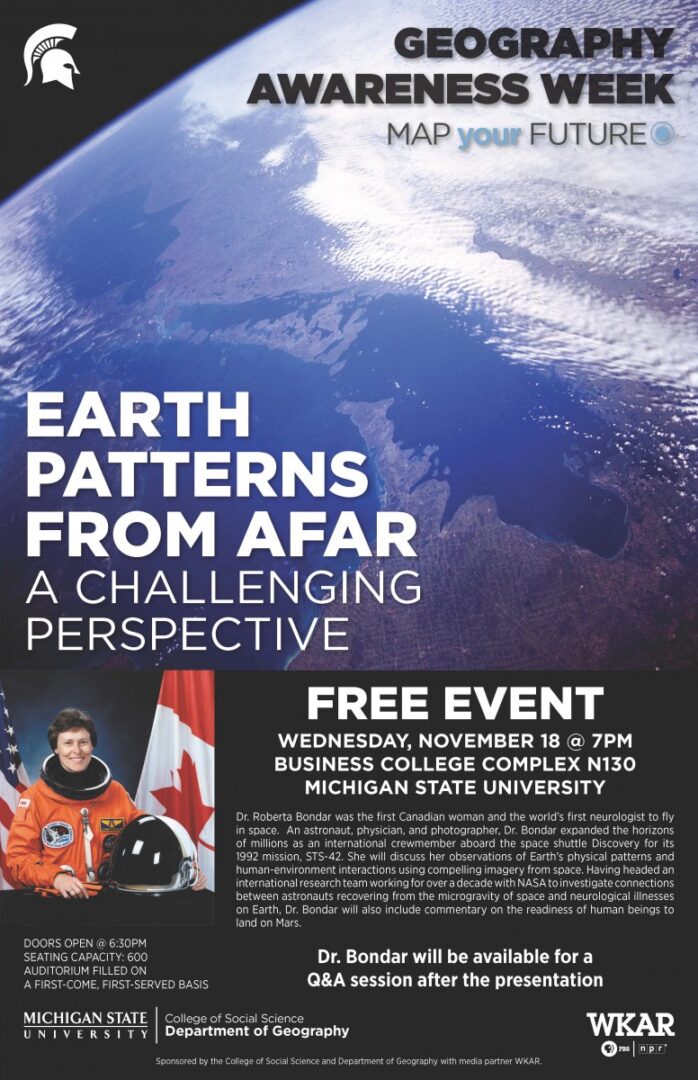 Earth Patterns From Afar -- Event Poster / Michigan State University