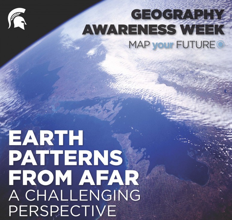 Cropped poster for Earth Patterns From Afar -- Event Poster / Michigan State University