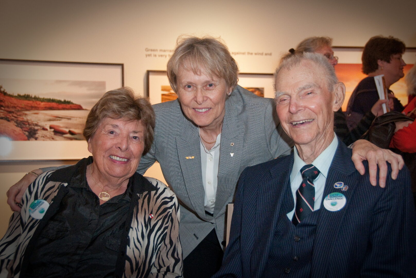 Dr Betty Roots, Dr Roberta Bondar and George Constable