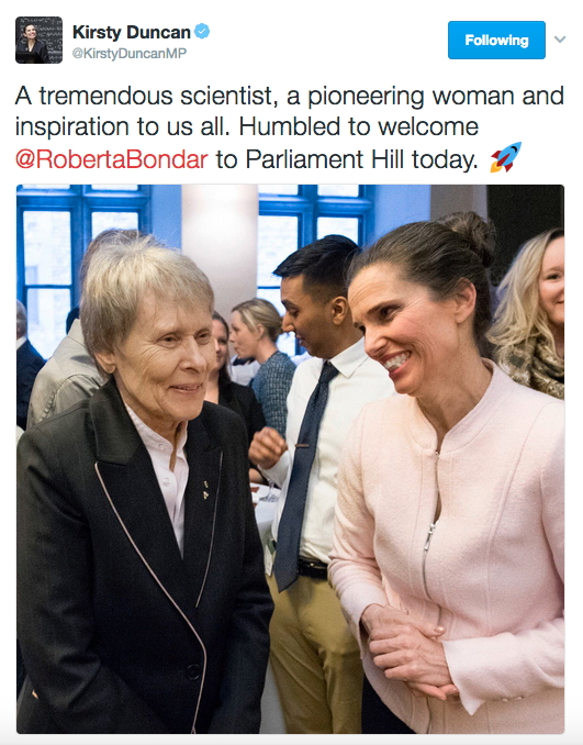 From: The Hon Kirsty Duncan, Minister of Science